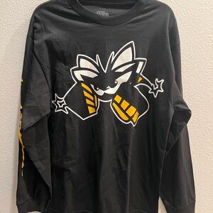 Black Graphic Long Sleeve Shirt
